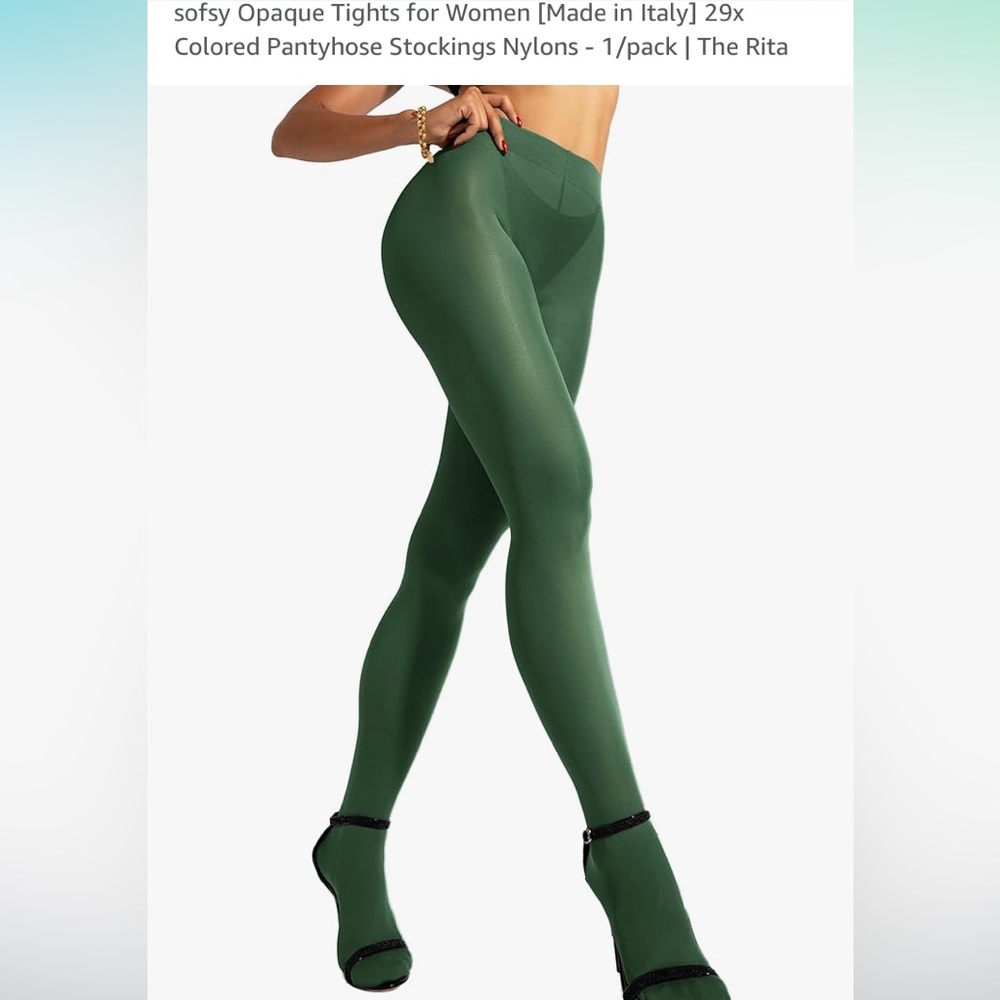 poison ivy green pantyhose